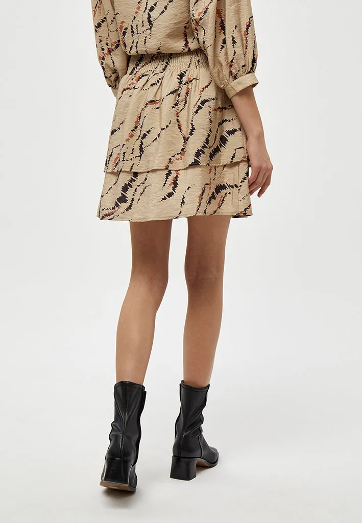 MSLuvana Skirt - Wood Smoke Graphic Print