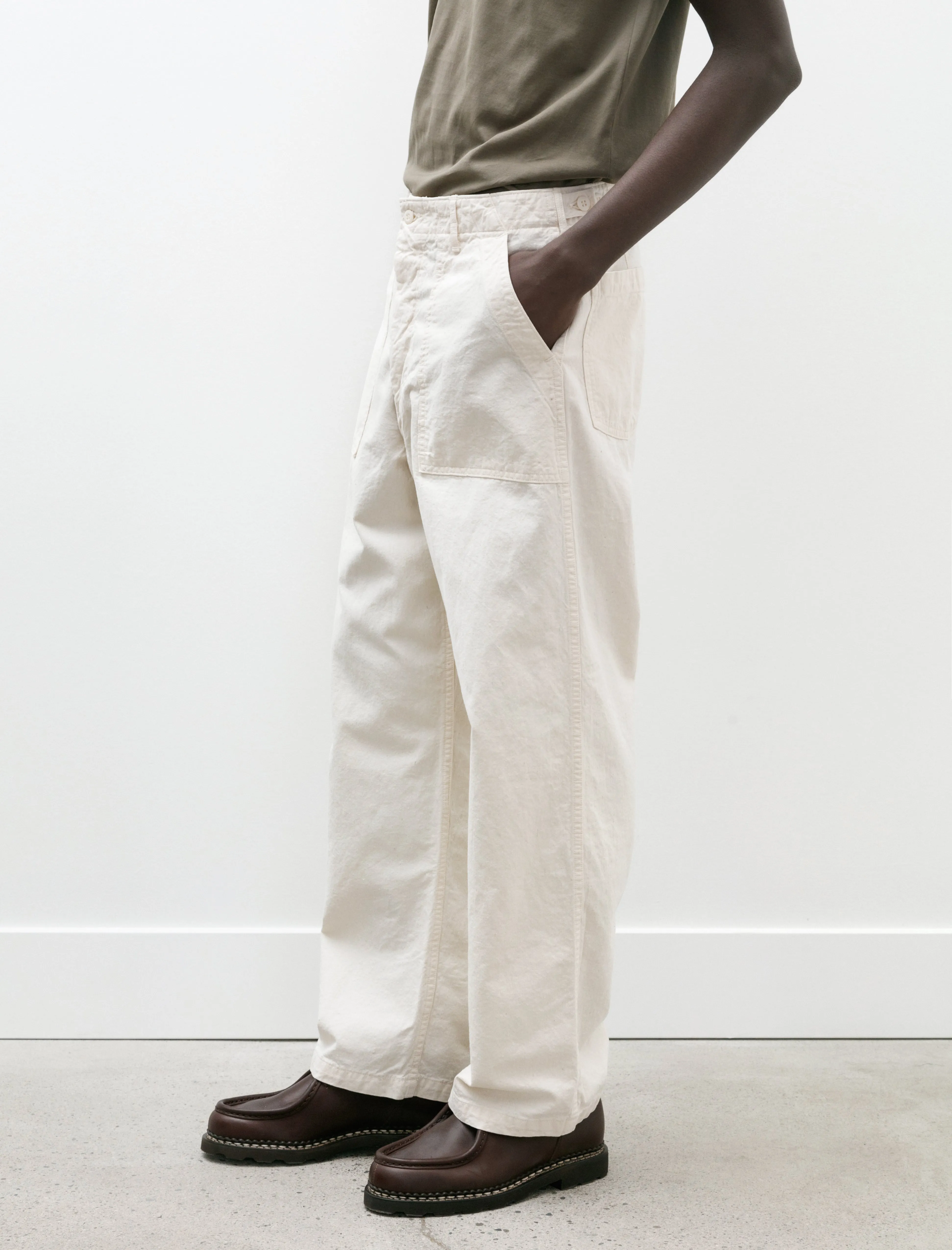 Original Napped Twill Summer Fatigue Pants Ecru