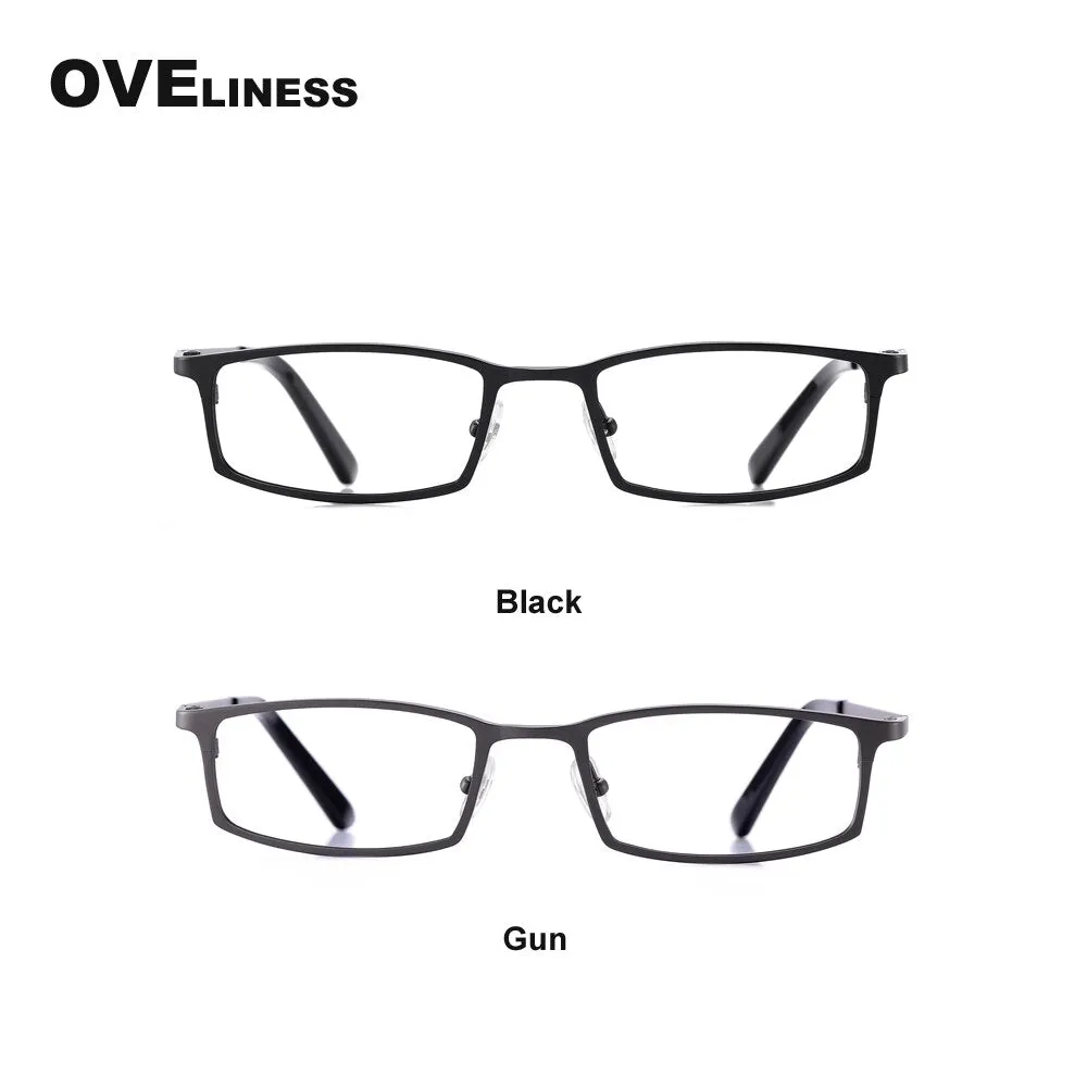 Oveliness Men's Full Rim Square Titanium Eyeglasses Lt8016