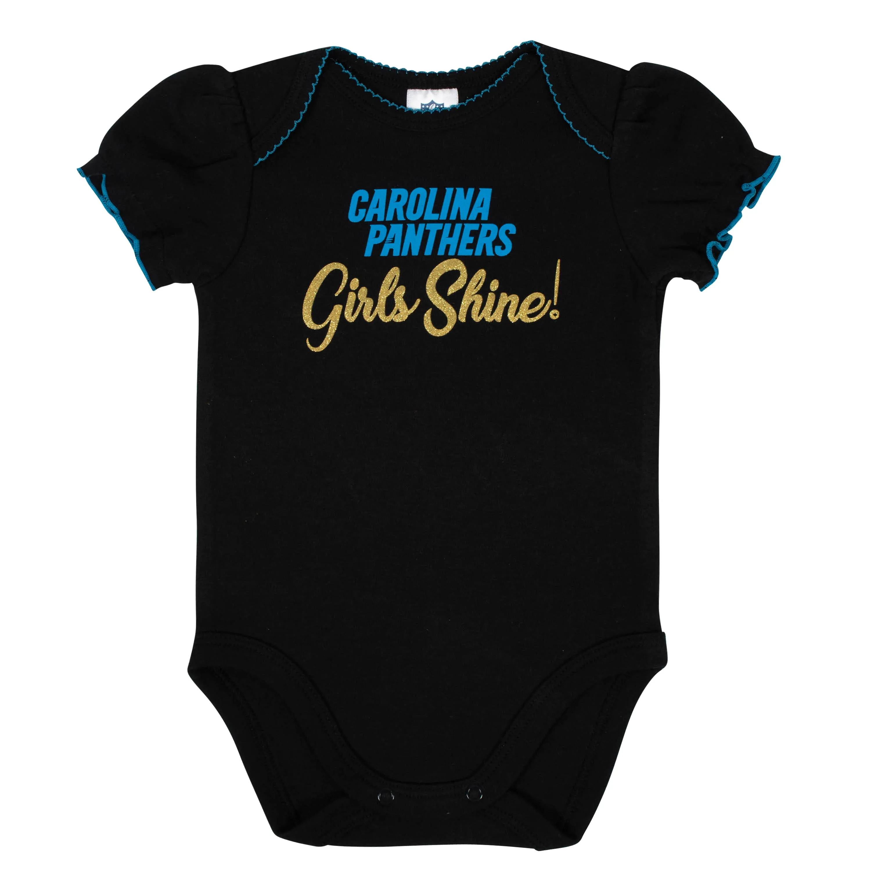 Panthers Girls Shine 3 Pack Short Sleeved Onesies