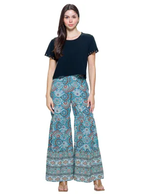 Pants Palazzo Floral Tiered