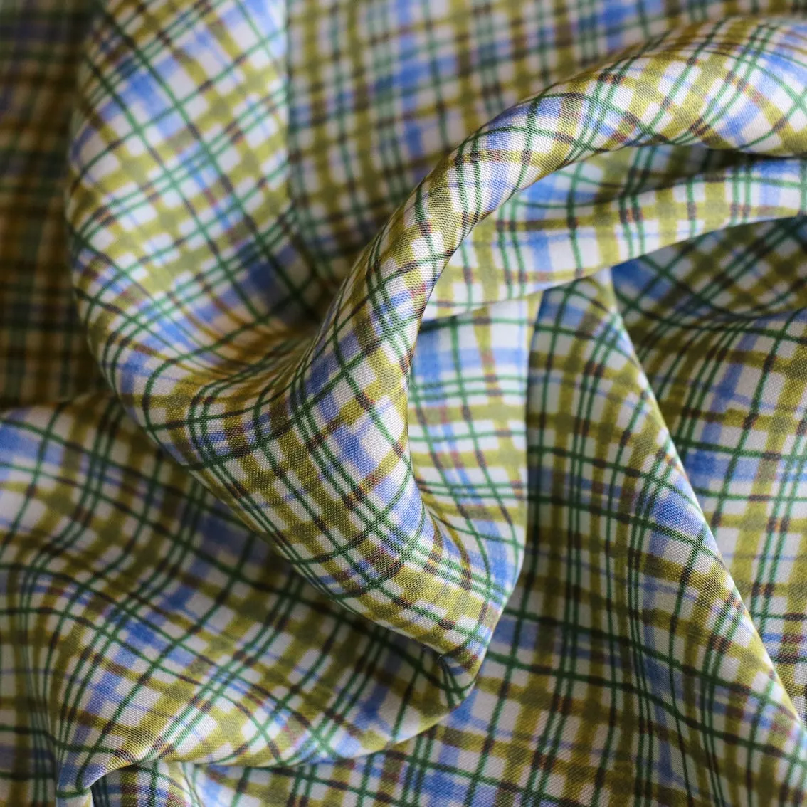 Pia Check Viscose Satin