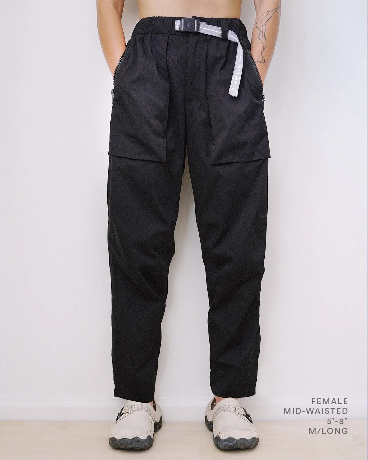 PRE-ORDER | Hitorii S01 | Street Pant | Black   Blue | Loose Fit