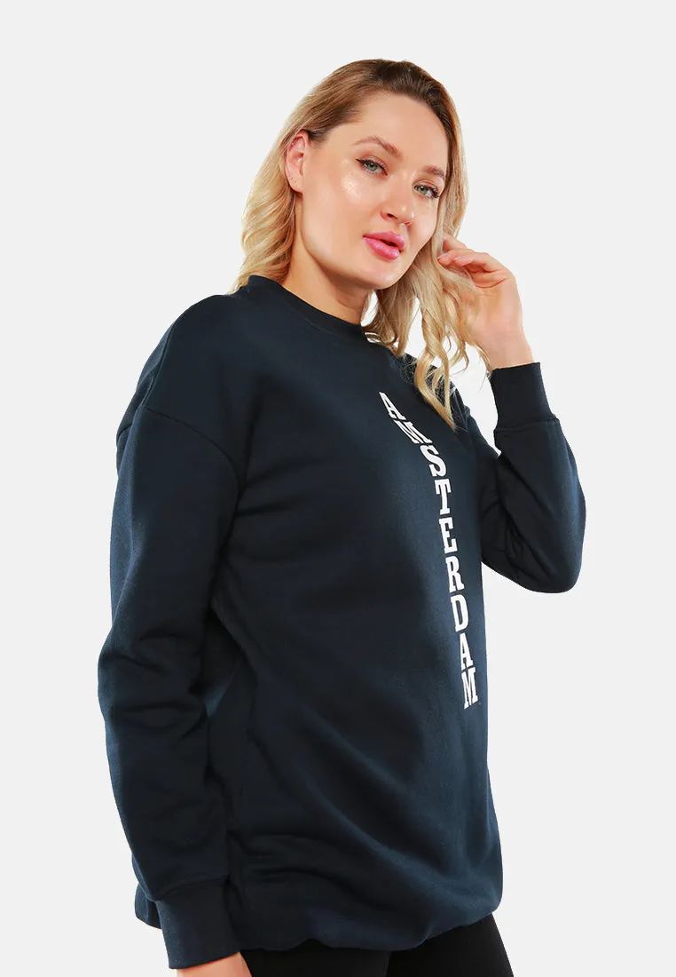 Printed Oversized Live-In Sweatshirt