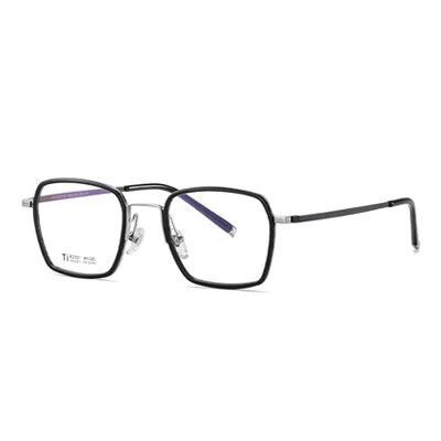 Ralferty Unisex Full Rim Square Acetate Titanium Eyeglasses D2321t