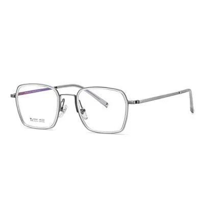 Ralferty Unisex Full Rim Square Acetate Titanium Eyeglasses D2321t