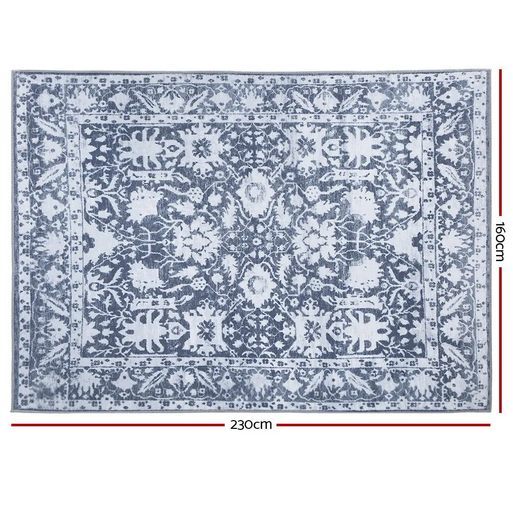 Soft Blue Short Pile Floor Rug 160x230cm Rectangular Flooring Mat Carpet