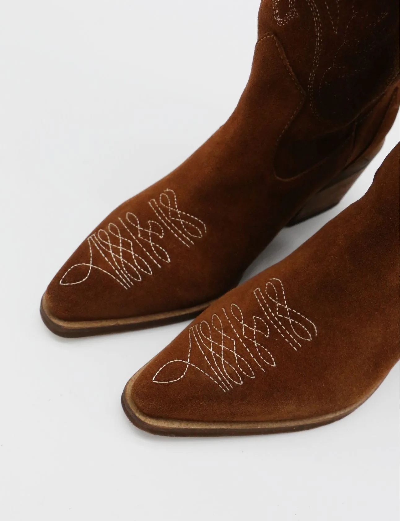 Unstoppable western cowboy boot tan caramel suede leather womens shoes