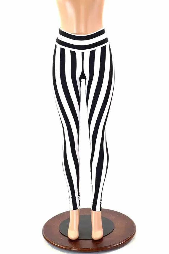 UV Black & White Stripe Spandex Fabric