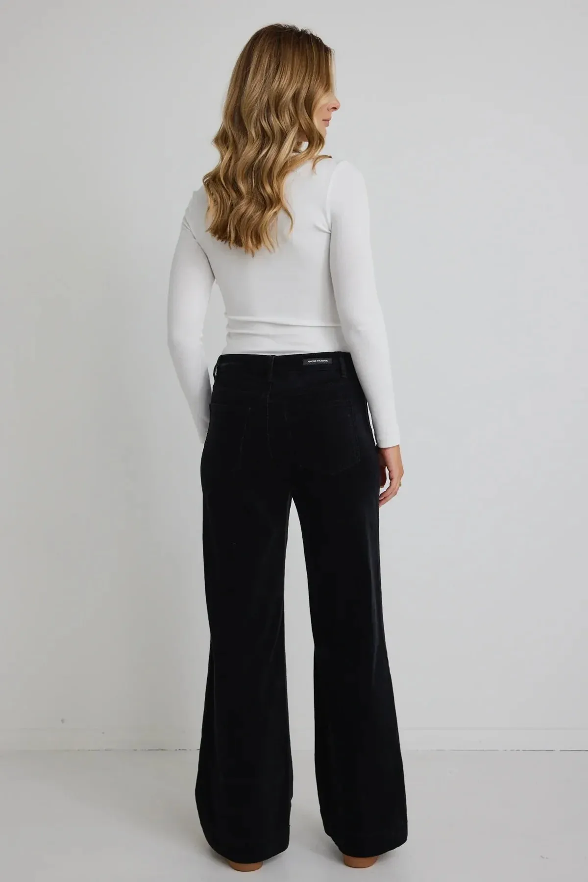 Zoey Wide Leg - Black Cord